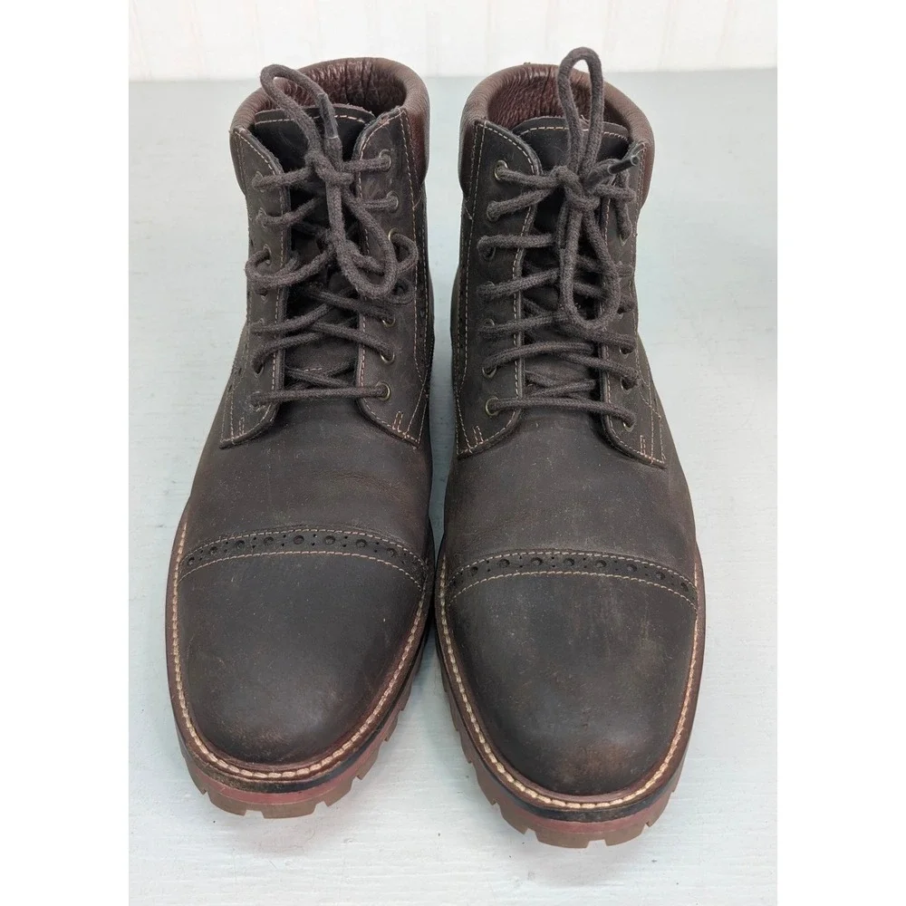 Warfield & Grand Presidio Brown Leather Cap Toe Dress Boots Mens Size 8.5 113806